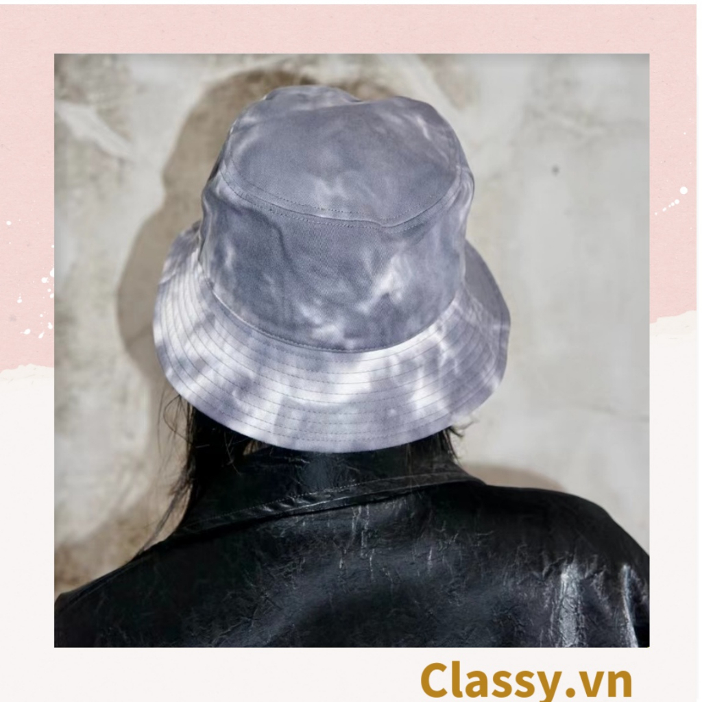Nón bucket họa tiết vành tròn, thích hợp cả nam và nữ Classy PK1133 phong cách Hàn Quốc cá tính