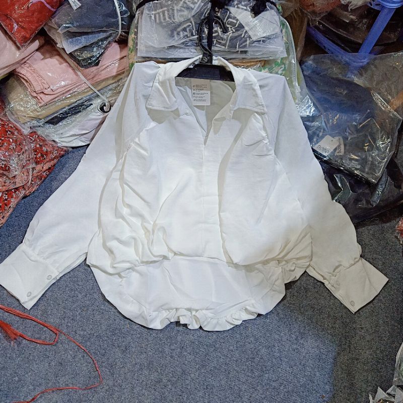 Áo sơ mi thụng bí tay dài