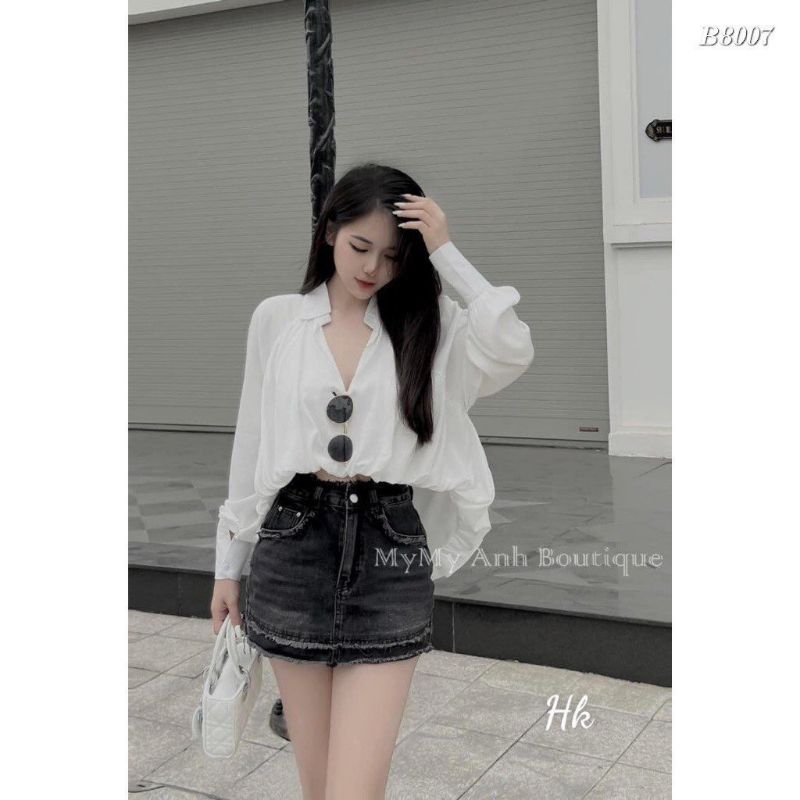 Áo sơ mi thụng bí tay dài