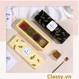 Hộp & túi bánh ngọt Classy , bánh nướng, bánh mousse hình chữ nhật, chia ngăn, đựng thực phẩm làm quà tặng Q692