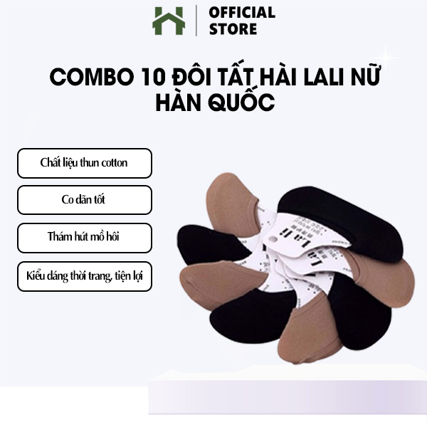 Combo 10 Đôi Tất Hài Lali Nữ Hàn Quốc