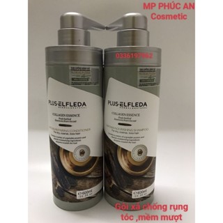 Dầu Gội Xả plus elfleda collagen hương thơm mềm mượt giảm rụng tóc phục hồi tóc hư tổn