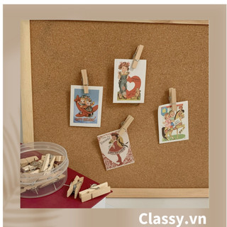 COMBO 10 Kẹp gỗ Classy dùng để Kẹp ảnh, kẹp trang trí, phụ kiện kích thước KẸP GỖ 3.5 * 1.2CM và KẸP TRE 6 * 1.2CM PK606