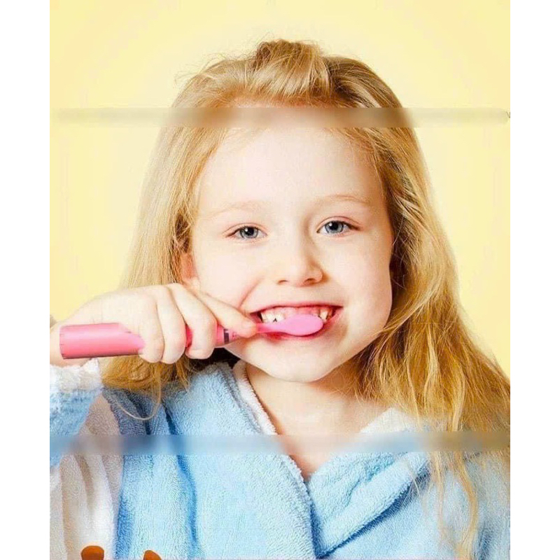Bàn chải điện cho bé, Bàn chải đánh răng bằng pin tặng kèm 5 đầu thay thế cho trẻ em nhiều màu  xinh xắn