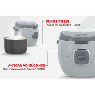 Nồi cơm điện 1.8L SUNHOUSE SHD8663G