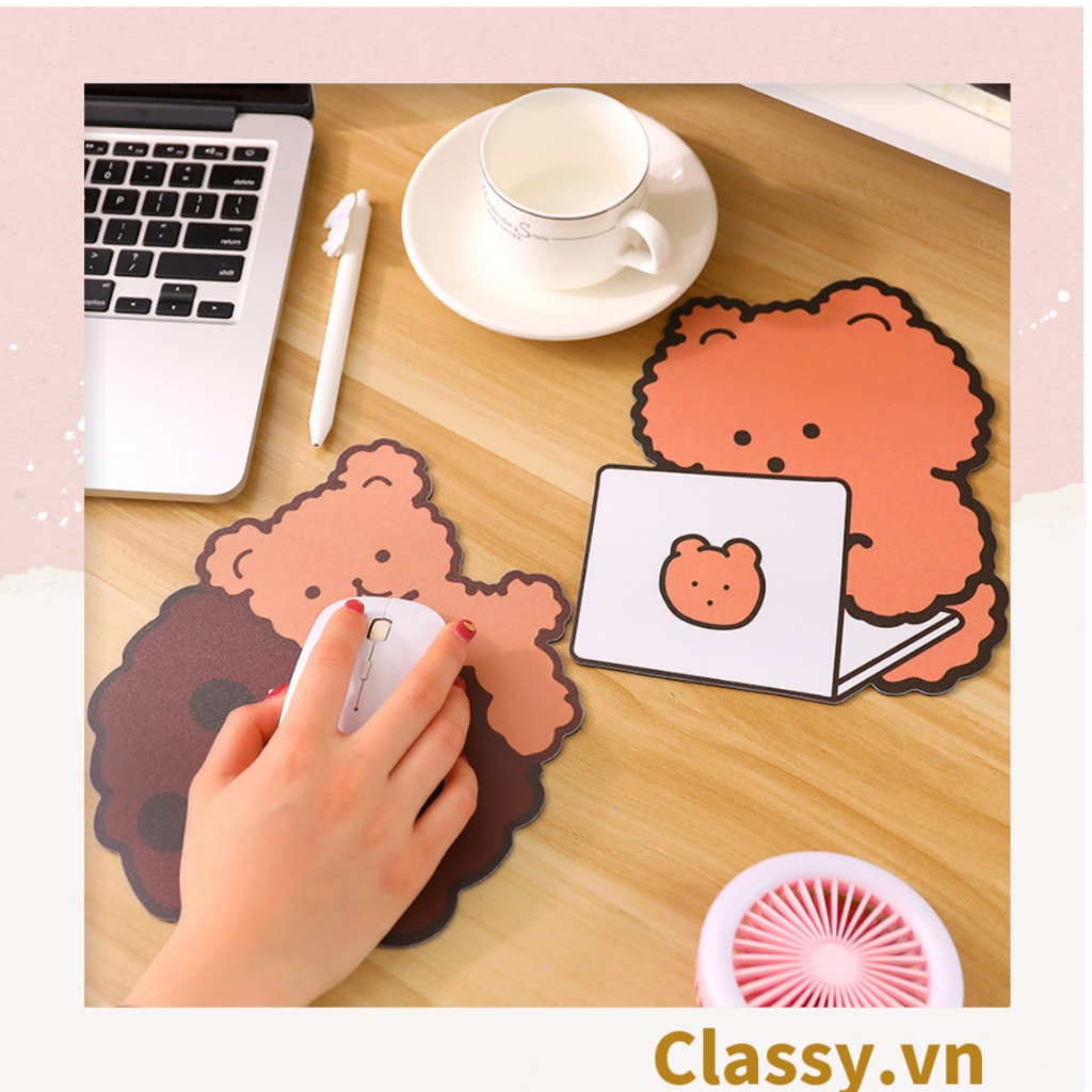 Miếng lót chuột Classy , Bàn di chuột hình chú gấu 20 x 20cm Giá Rẻ siêu dễ thương PK633