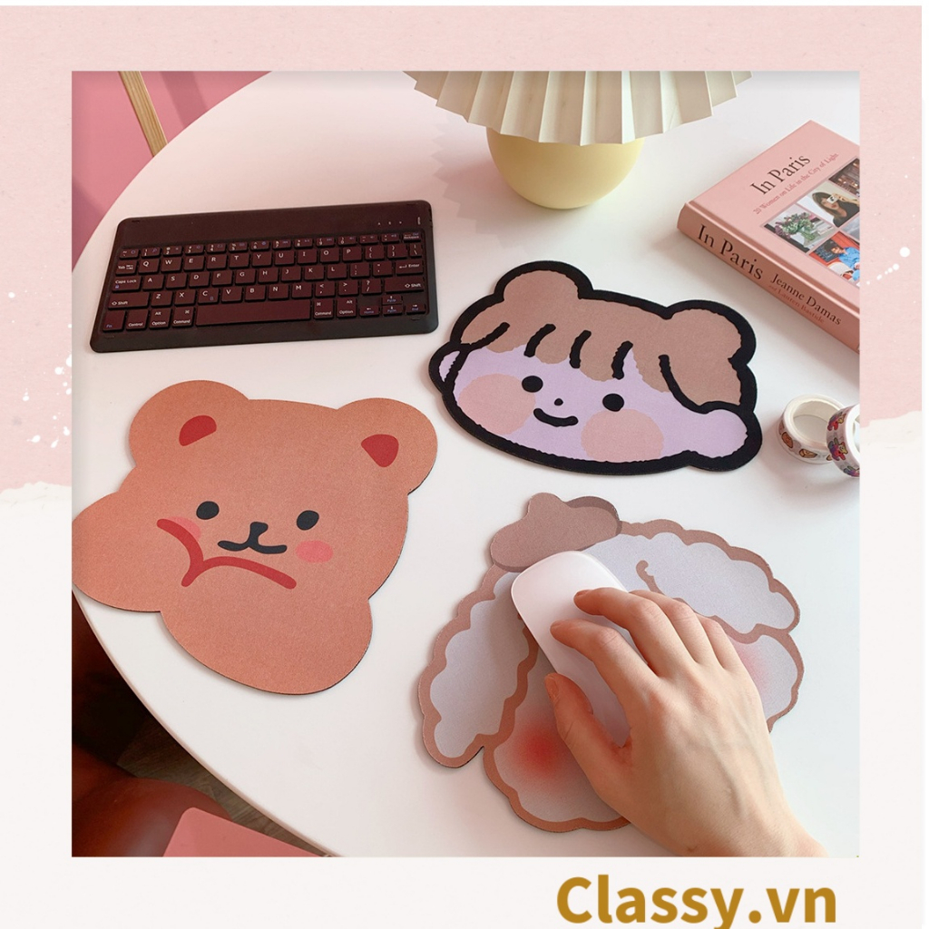 Miếng lót chuột Classy , Bàn di chuột hình chú gấu 20 x 20cm Giá Rẻ siêu dễ thương PK633
