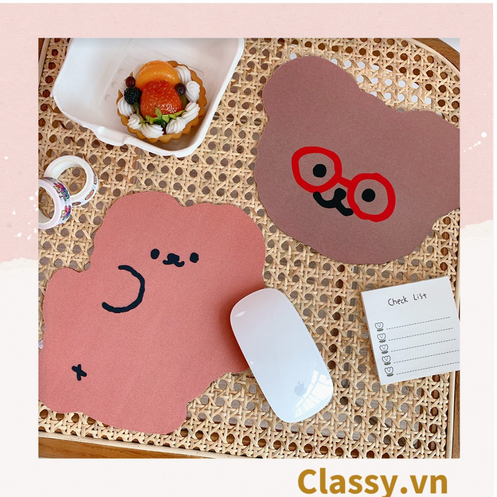 Miếng lót chuột Classy , Bàn di chuột hình chú gấu 20 x 20cm Giá Rẻ siêu dễ thương PK633
