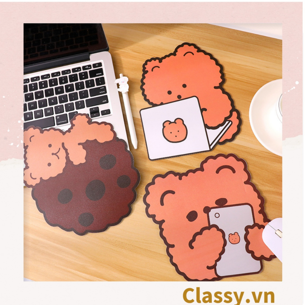 Miếng lót chuột Classy , Bàn di chuột hình chú gấu 20 x 20cm Giá Rẻ siêu dễ thương PK633