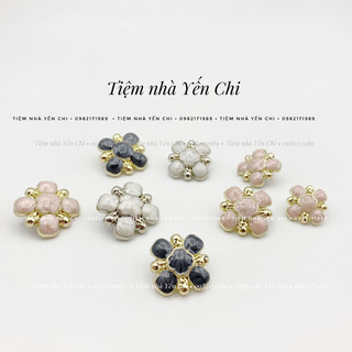 Khuy (cúc, nút) KIM LOẠI 4 CÁNH cỡ 2.3cm HY9906