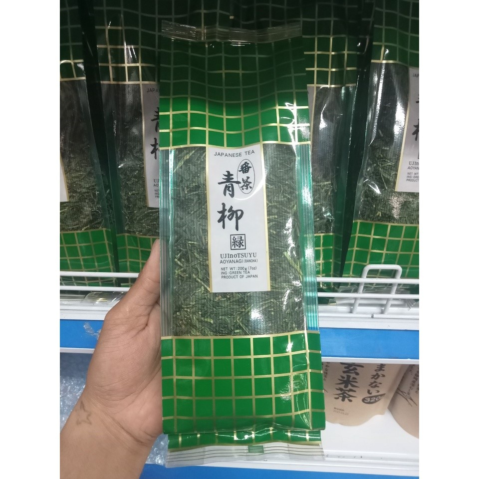 Trà xanh gạo lứt rang Tokuyo Genmaicha 400g nhật bản - Trà Bancha Ujinotsuyu Aoyanagi Green 200g