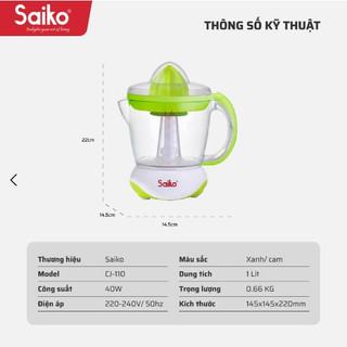 Máy Vắt Cam Saiko CJ-110