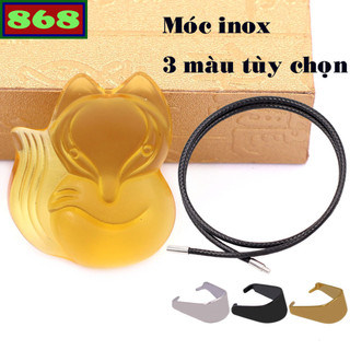 Bộ dây chuyền phong thủy Hồ Ly pha lê vàng 3.9cm - Tặng kèm móc inox - Phong thủy 868