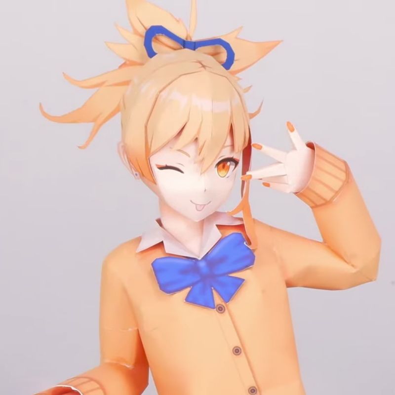Mô hình giấy anime girl Anime Game  Yoimiya in School Uniform