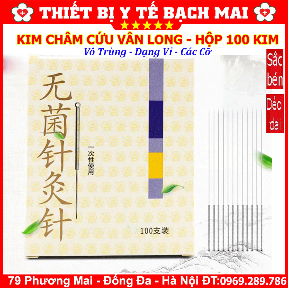 Kim Châm Cứu Vân Long - Kim Châm Cứu Vô Trùng Dạng Vỉ Các Cỡ