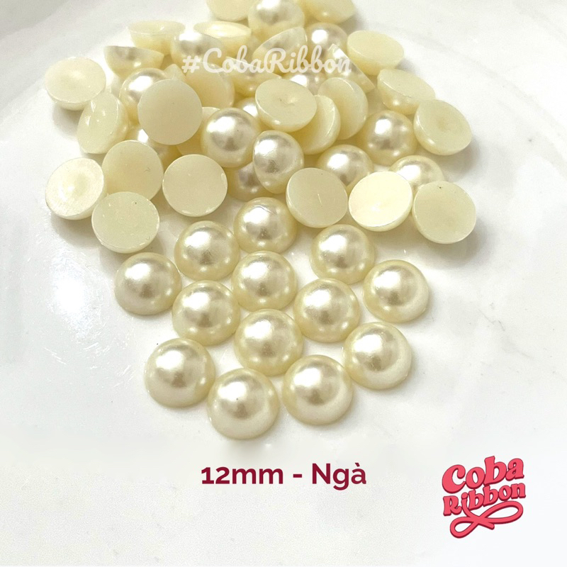 Túi Hạt ngọc trai nhựa  LOẠI THƯỜNG, màu be kem, từ 6mm đến 20mm