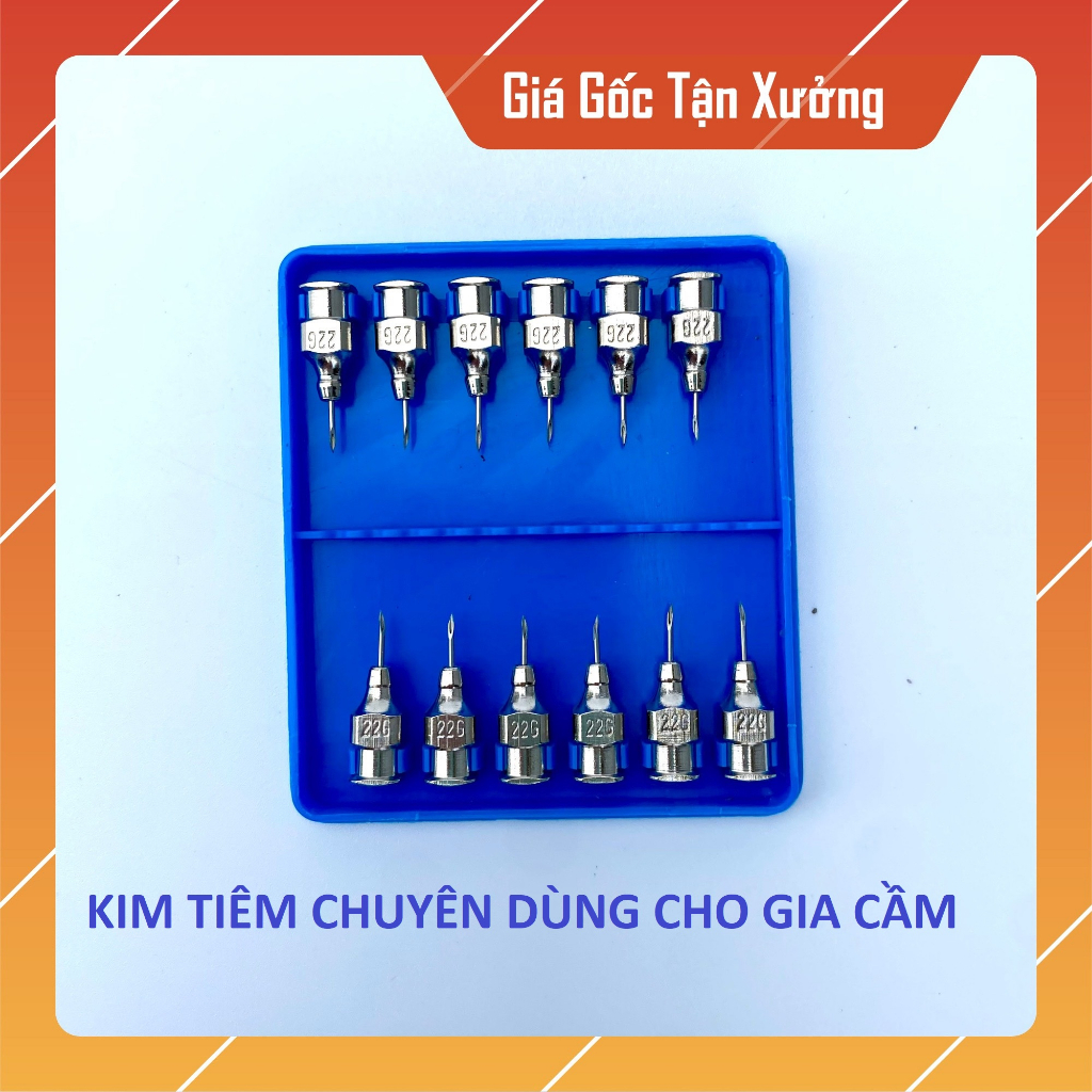 Kim Tiêm Gia Cầm Vỉ 12 Chiếc, Kim Tiêm Gà, Kim Tiêm 20G, 22G ¼ Dài 6mm Chuyên Dùng Cho Gia Cầm, Hàng Cao Câp Nhập Khẩu