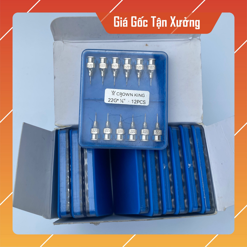 Kim Tiêm Gia Cầm Vỉ 12 Chiếc, Kim Tiêm Gà, Kim Tiêm 20G, 22G ¼ Dài 6mm Chuyên Dùng Cho Gia Cầm, Hàng Cao Câp Nhập Khẩu