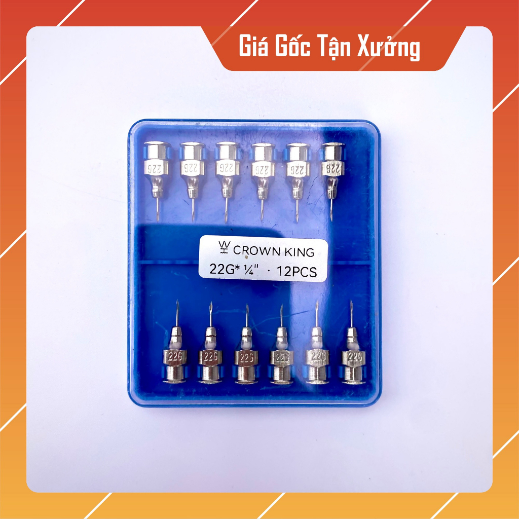 Kim Tiêm Gia Cầm Vỉ 12 Chiếc, Kim Tiêm Gà, Kim Tiêm 20G, 22G ¼ Dài 6mm Chuyên Dùng Cho Gia Cầm, Hàng Cao Câp Nhập Khẩu