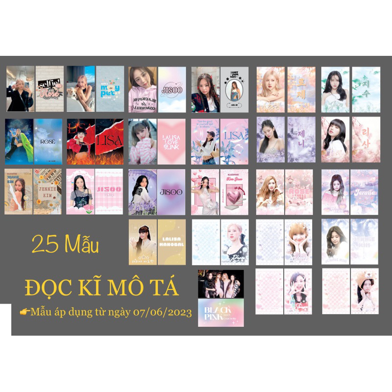 SET 50 CHIẾC CARD DESIGN, UNOFF BLACKPINK