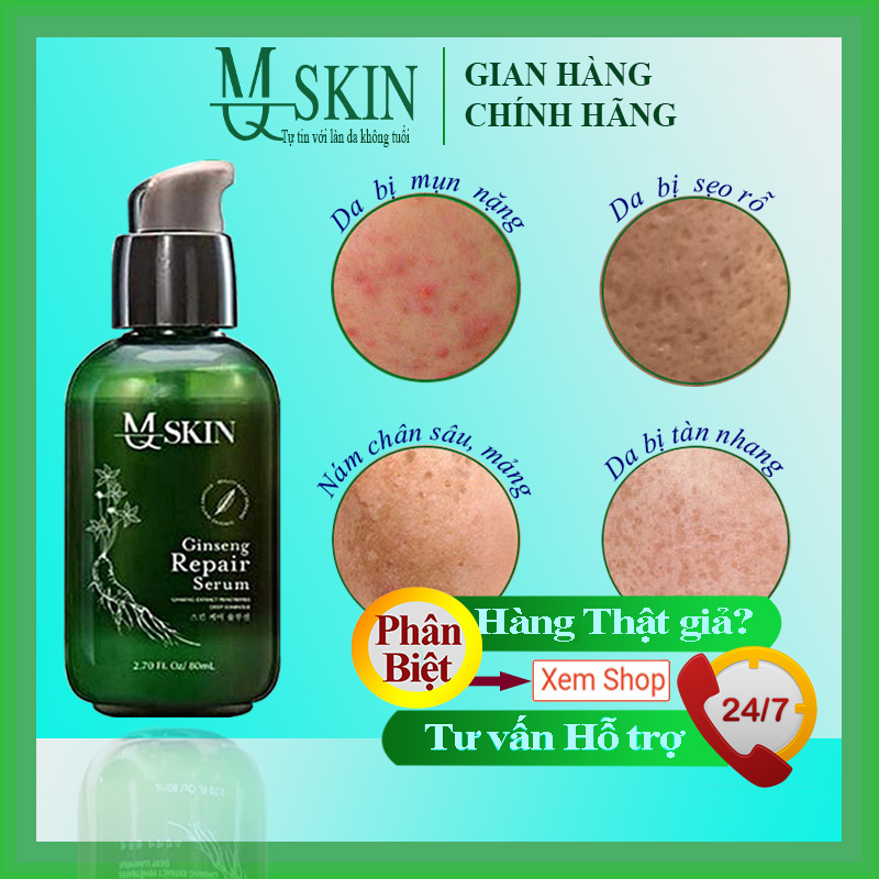 Serum thay da nhân sâm MQ Skin chính hãng giúp tái tạo da, ngăn ngừa nám tàn nhang và mụn