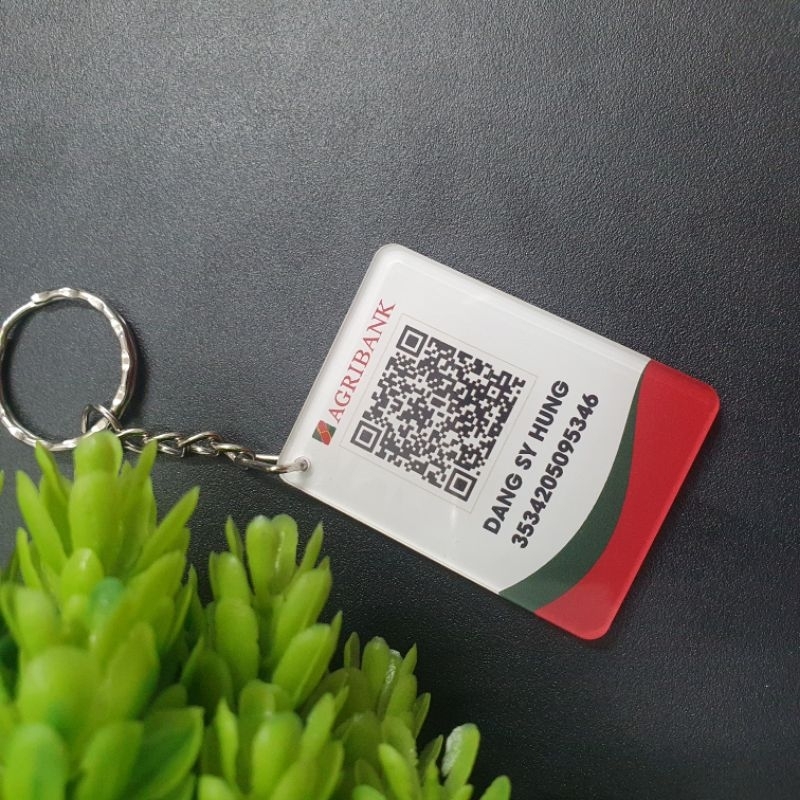 Móc khóa quét mã QR, in mã QR ngân hàng, thông tin theo yêu cầu