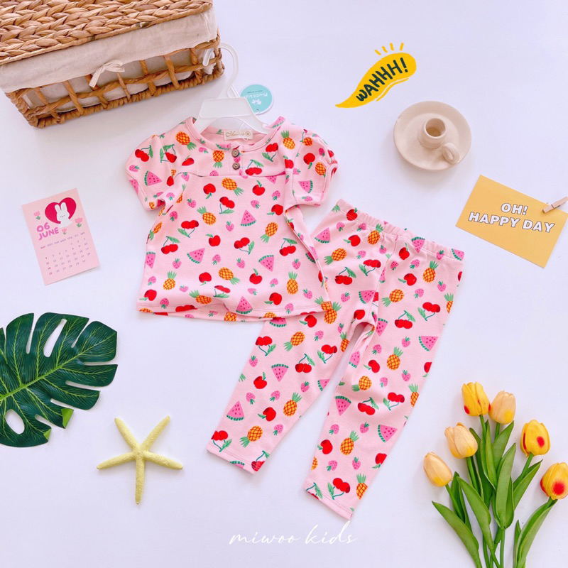 Áo cộc quần dài cài khuy