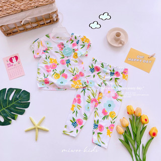 (7-18kg) Áo cộc quần dài cài khuy