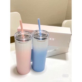 Ly giữ nhiệt hồng và xanh Starbucks chính hãng