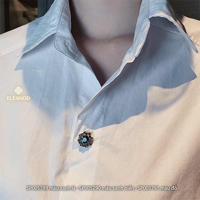 Ghim cài áo nam nữ Eleanor Accessories hình hoa đính đá phụ kiện thời trang 5789
