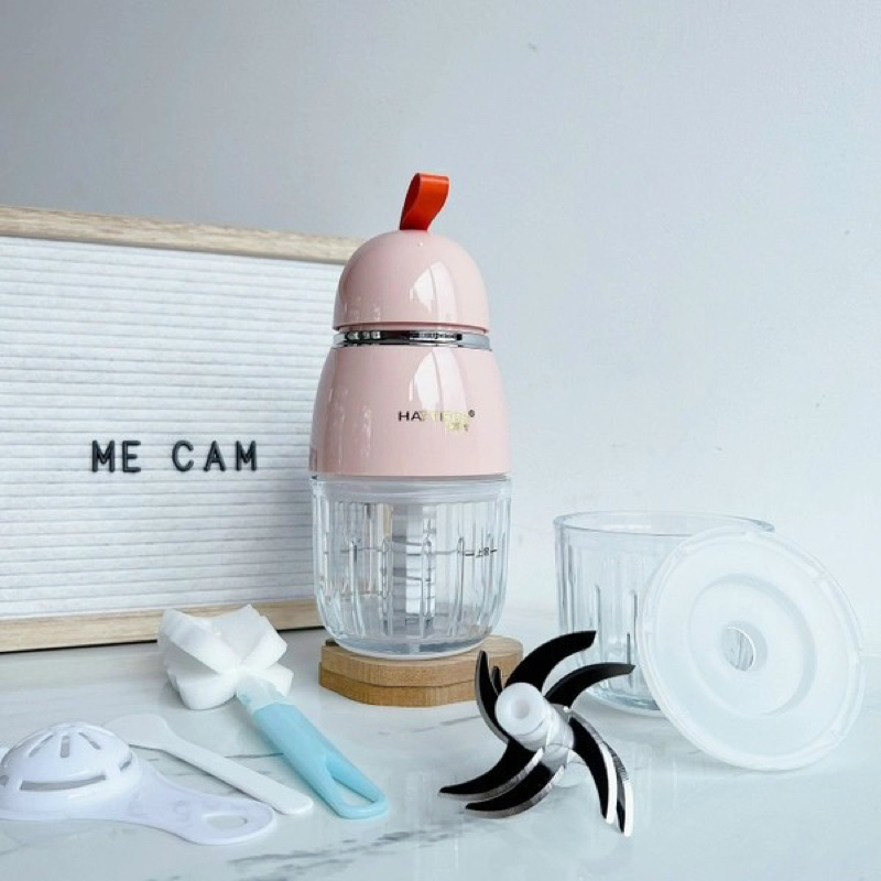 Máy xay ăn dặm Hattiecs 8 lưỡi và 6 lưỡi dao cho bé dung tích 0,3L hàng chuẩn bảo hành 12 tháng