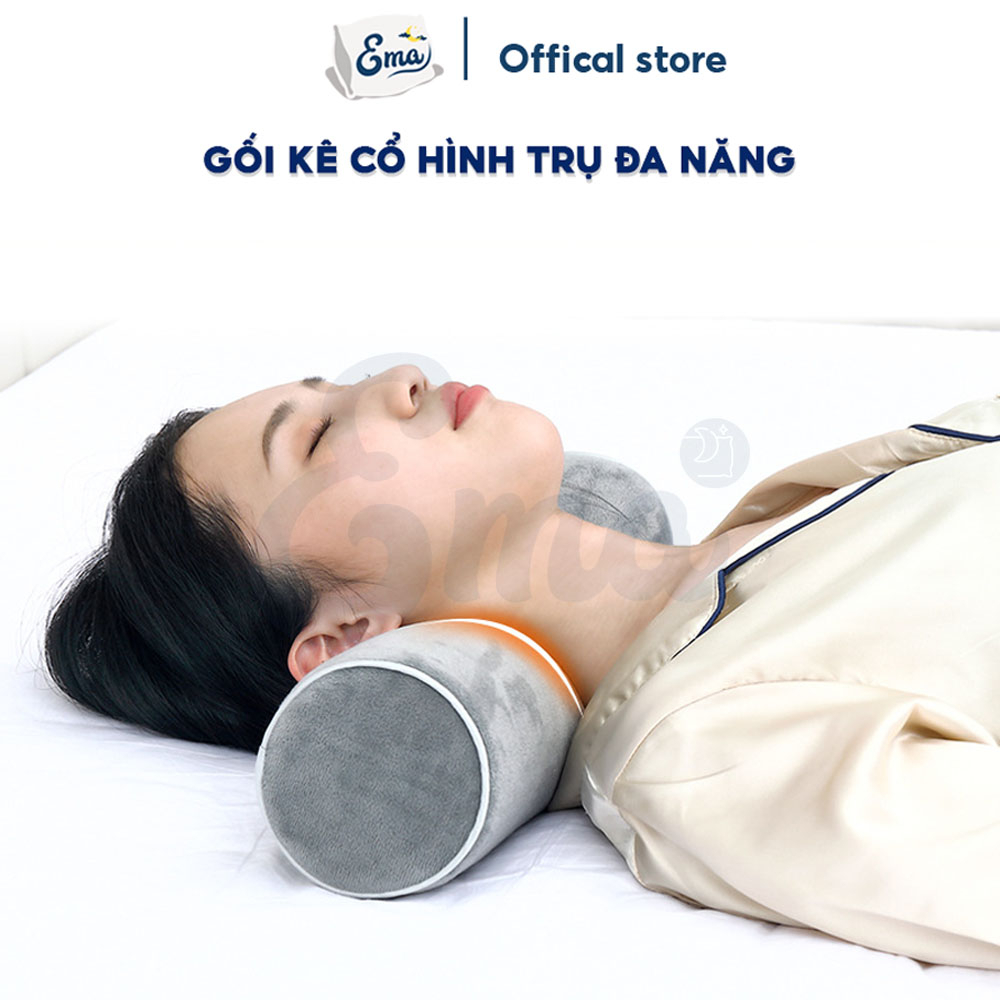 Gối kê cổ đa năng EMA - Kê lưng, kê cổ, kê chân khoeo - Chống đau cổ vai gáy, thoát vị đĩa đệm, lưu thông máu