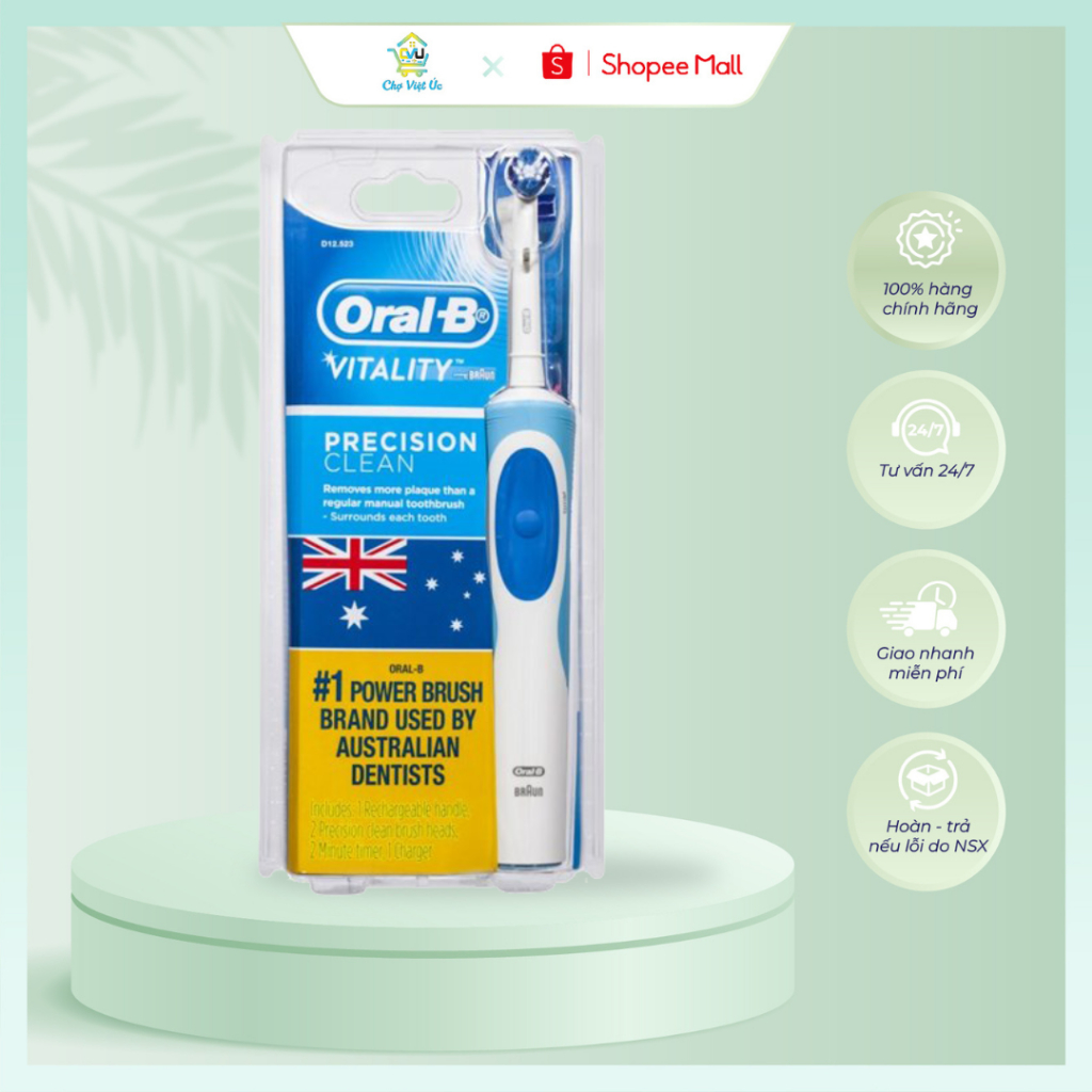 Bàn chải điện oral-b Healthy Care vitality plus prowhite hỗ trợ làm trắng răng và sạch mảng bám Chợ Việt Úc