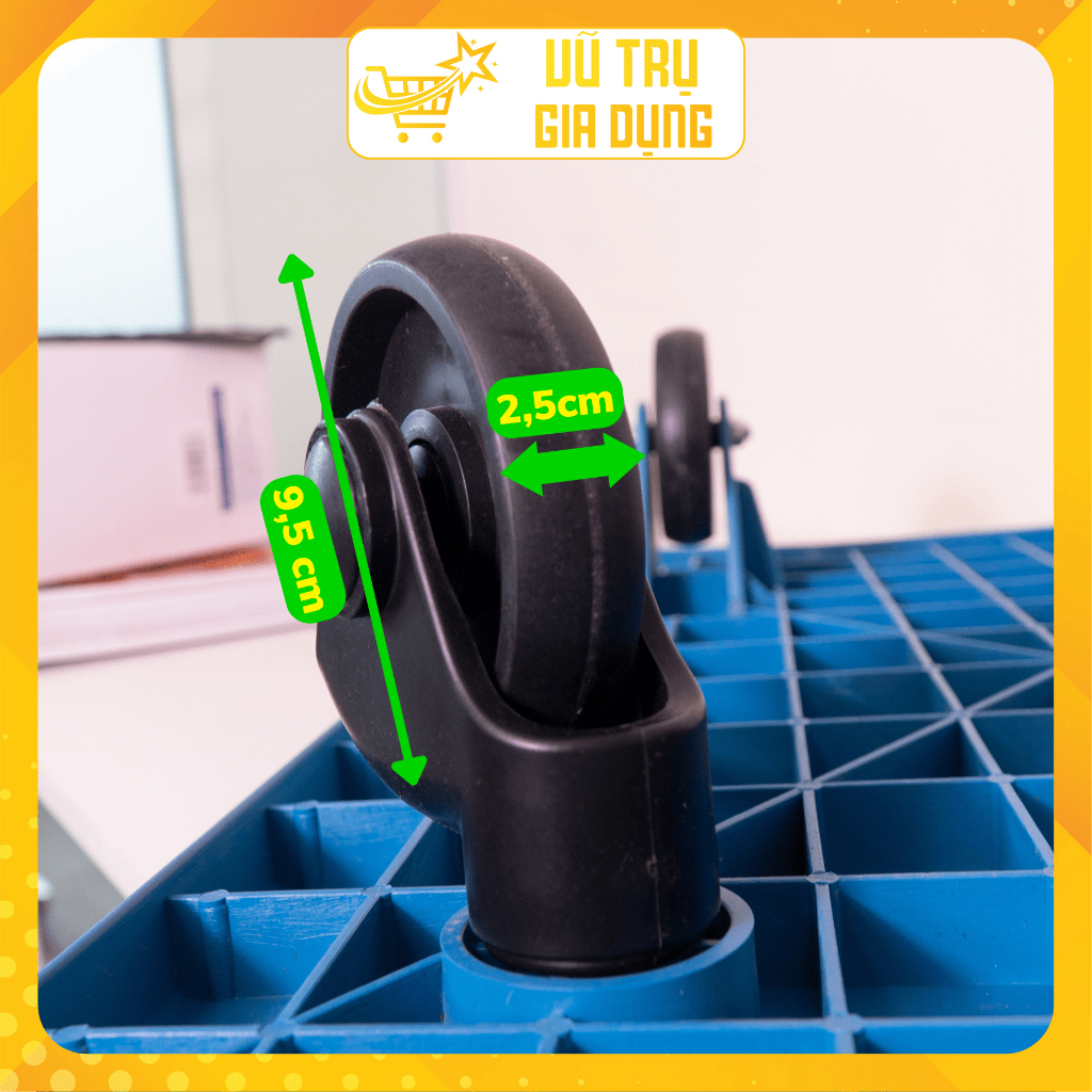 Xe đẩy hàng, xe kéo hàng gấp gọn 4 bánh - Tải trọng 150kg - Sàn chống trươn trượt chắc chắn - TP00104