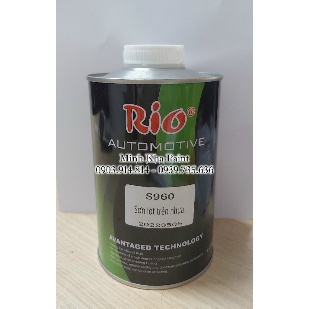 Sơn lót trên nền nhựa hiệu RIO S960 lon 1lít (Dùng Sơn ôtô và xe máy)