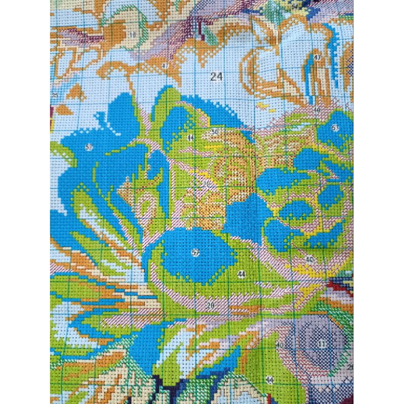 Tranh thêu kín Hoa Mẫu Đơn E279-60x90cm