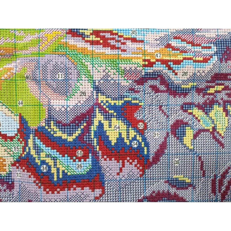 Tranh thêu kín Hoa Mẫu Đơn E279-60x90cm