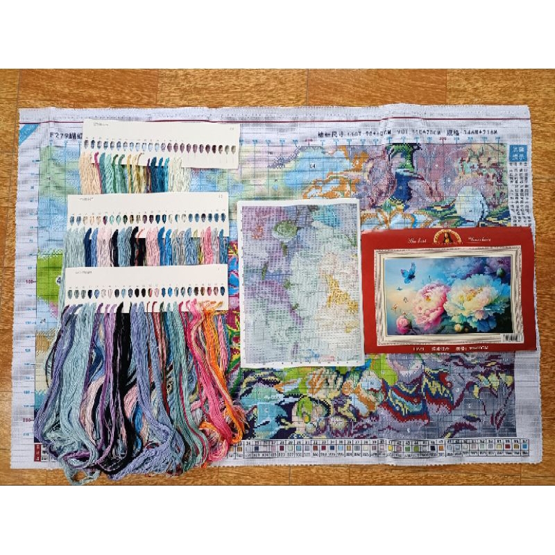 Tranh thêu kín Hoa Mẫu Đơn E279-60x90cm