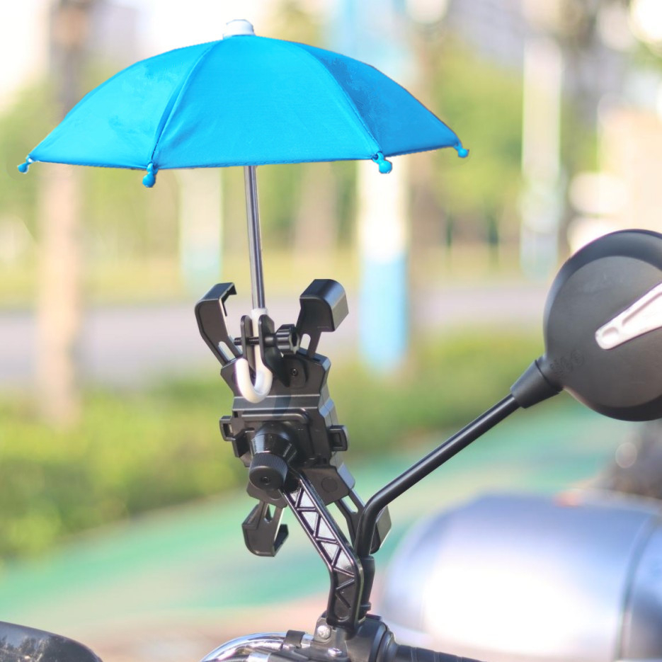 Dù Mini GắnTrên Giá Đỡ Điện Thoại Xe Máy - Dù Mini Che Nắng, Mưa