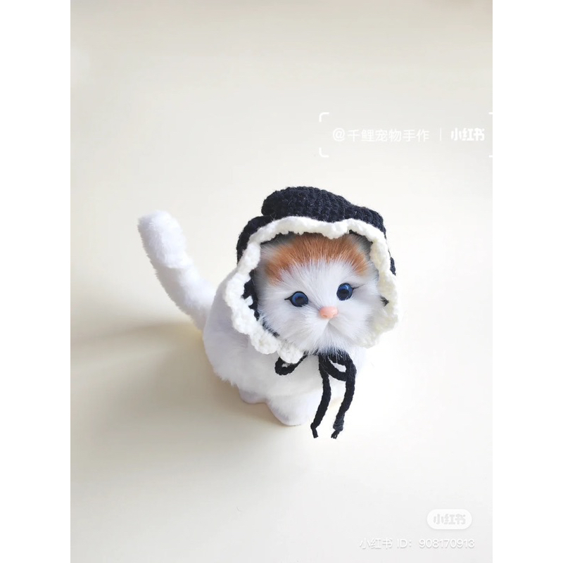 COMBO 2 cosplay hầu gái, mũ và yếm len cho chó mèo CHILLMEOW