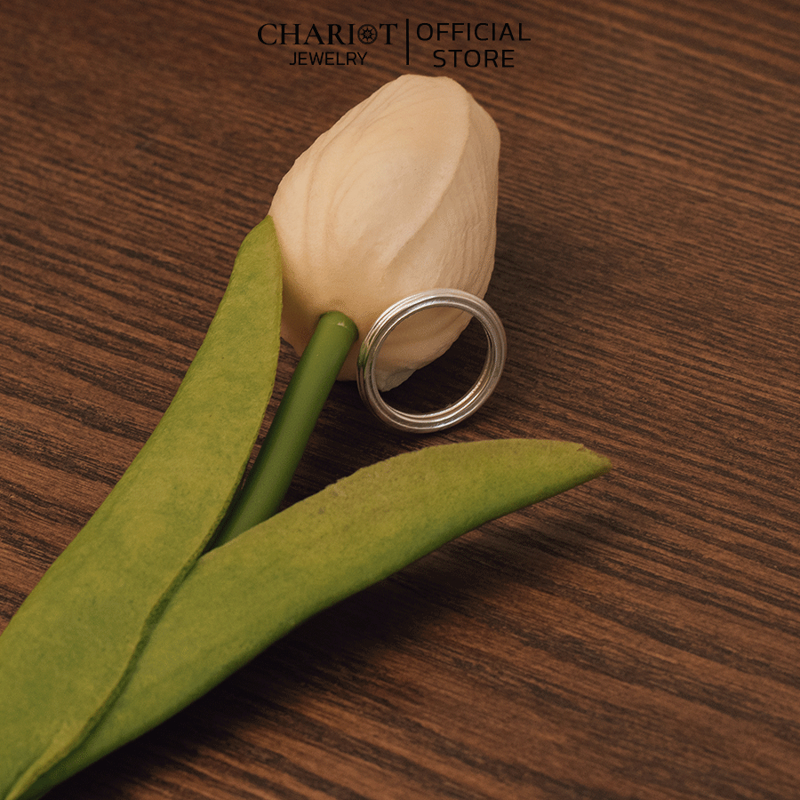 Nhẫn bạc NCJ07 3 Rãnh Tròn Trơn Chariot Jewelry