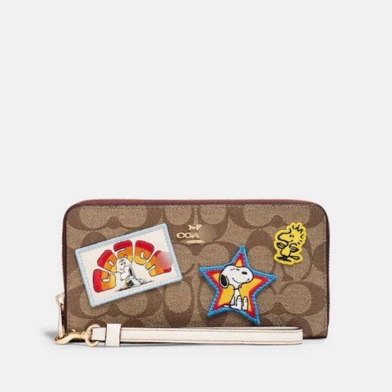 VÍ COACH Coach X Peanuts Long Zip Around Wallet