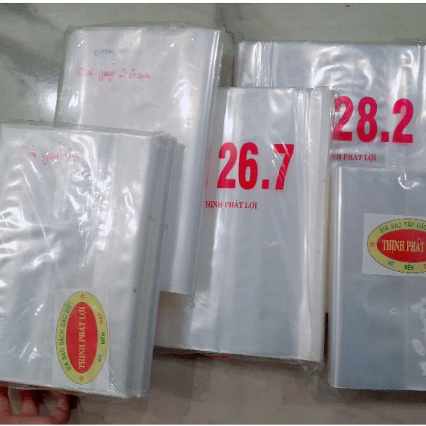 Bìa kiếng bao sách, bìa kiếng bao tập nhiều kích thước