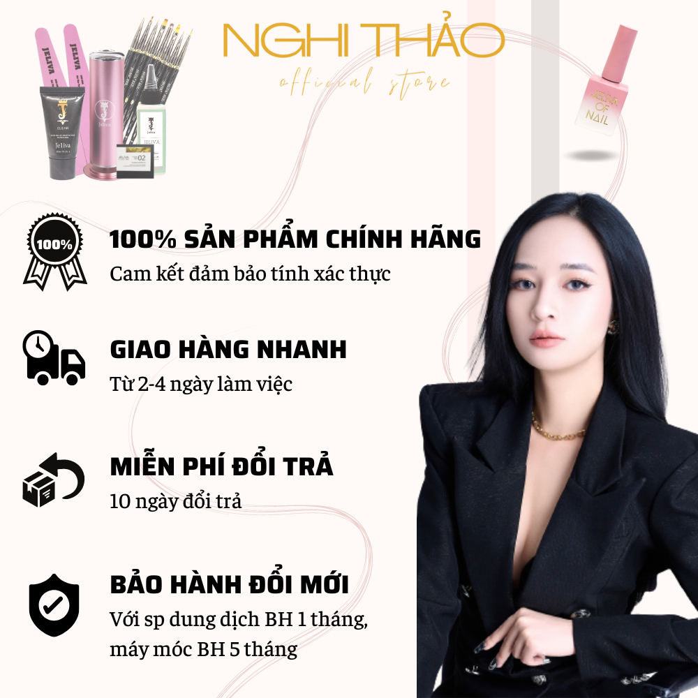 Móng úp tay nhám JELIVA A hộp 500 móng NGHI THẢO