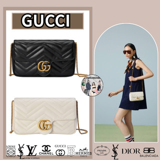Gucci Túi chuỗi Gucci GG Marmont /túi xách/túi đeo vai/sản phẩm giảm giá miễn thuế/chủ thẻ