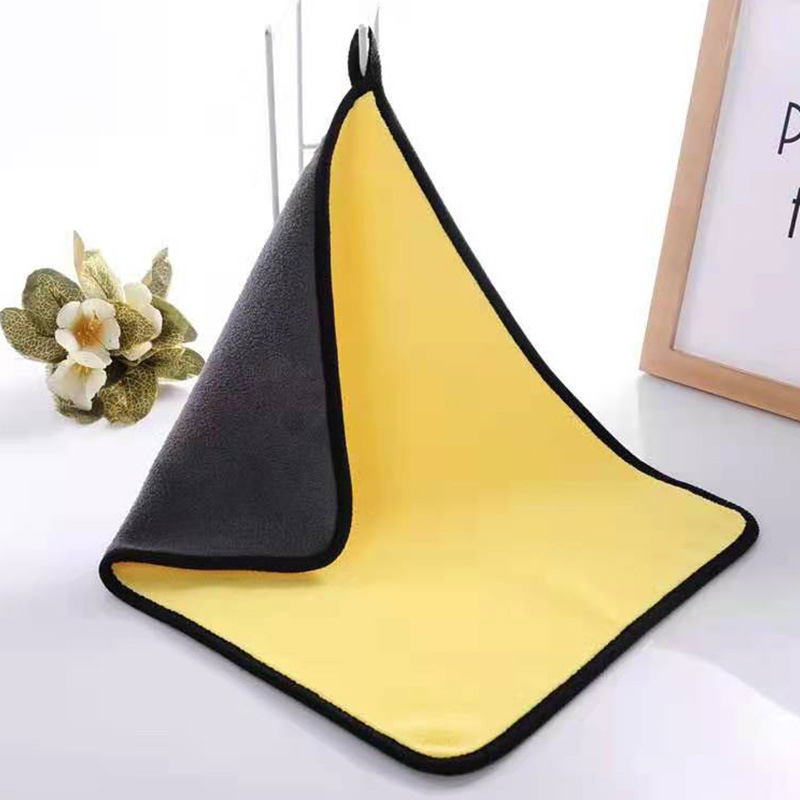 Khăn lâu kính,xe,bếp lâu siêu sạch 2 lớp 30x30cm không xù với sợi  lông mượt mà không gây xước bề mặt siêu thắm hút