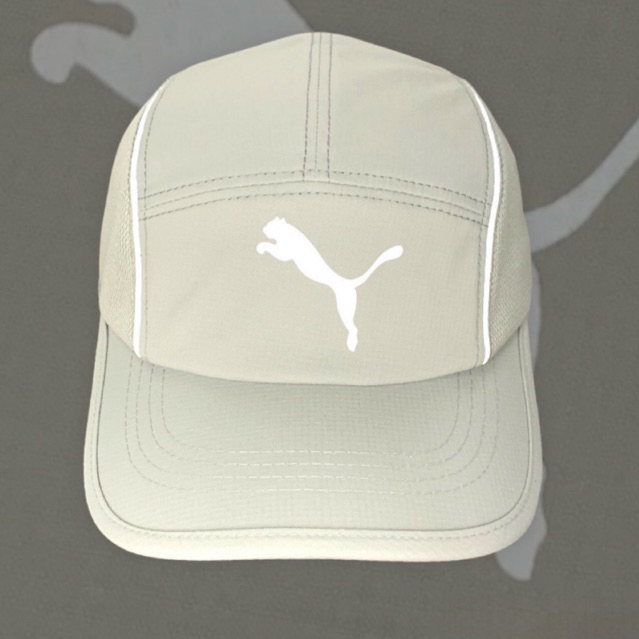 Mũ lưỡi trai Pu.ma màu xám - Nón kết 5panel vải dù phối nỉ cao cấp PM-001.