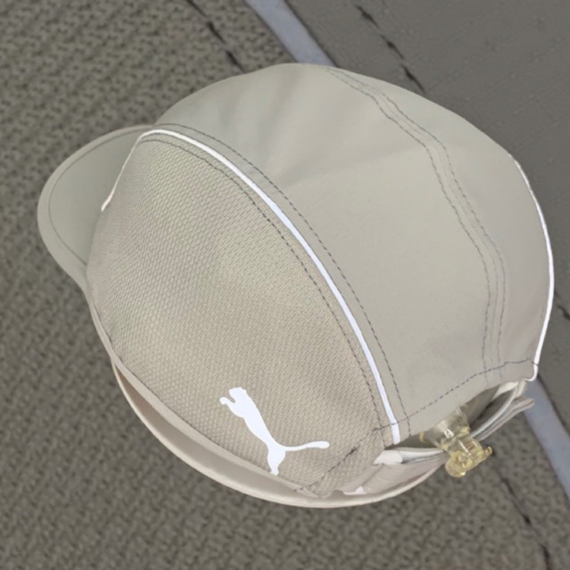 Mũ lưỡi trai Pu.ma màu xám - Nón kết 5panel vải dù phối nỉ cao cấp PM-001.