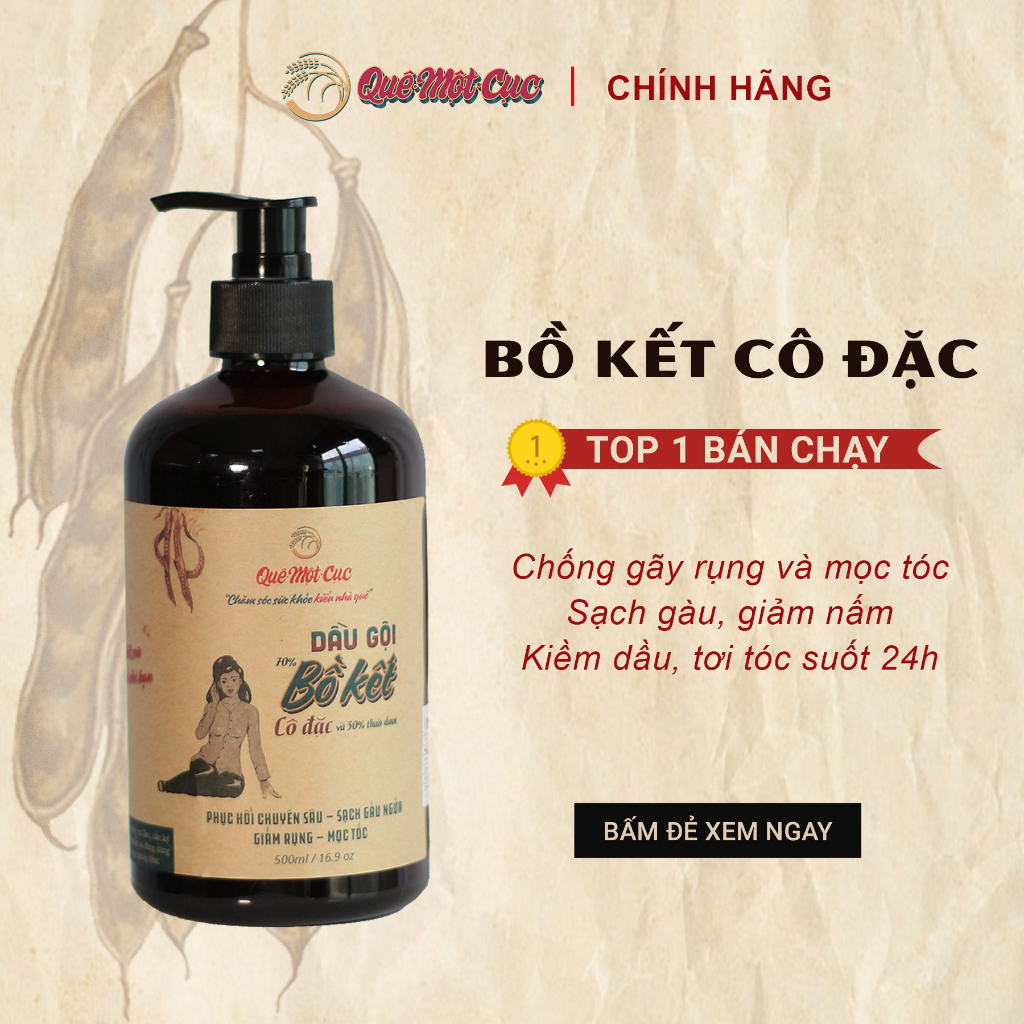 Dầu gội bồ kết cô đặc 💆🏻‍♀Dầu gội thảo dược sạch gàu,...