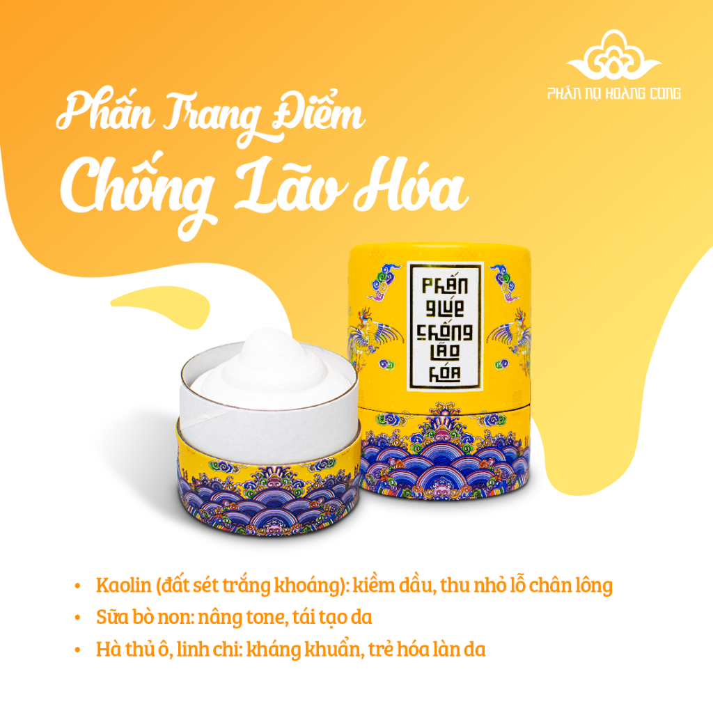 Phấn Trang Điểm Chống Lão Hóa, Phấn Nụ Hoàng Cung, Dung Tích 25g & 30g